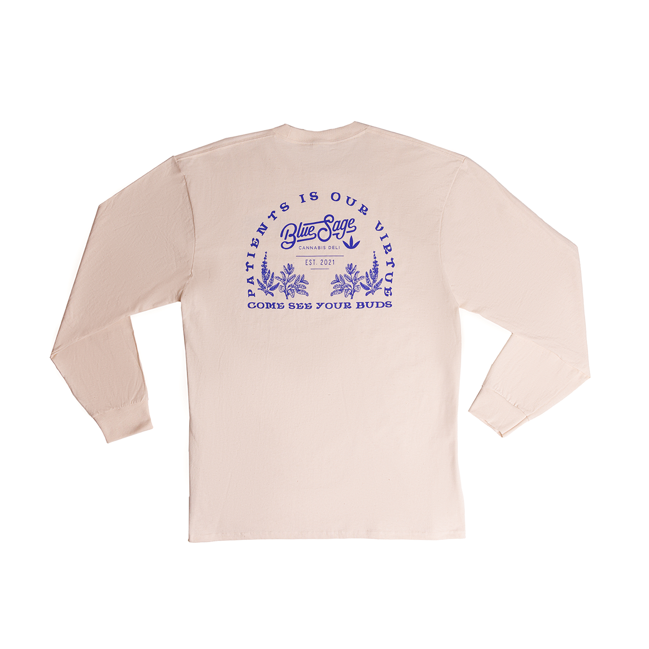 Blue Sage Cream Long Sleeve T-Shirt